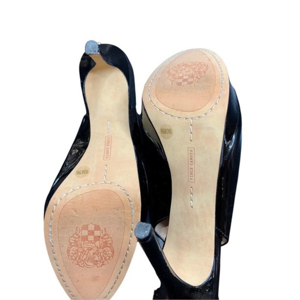 Vince Camuto women’s steletto black patent leather heels. Size 9.5 M - Picture 3 of 13